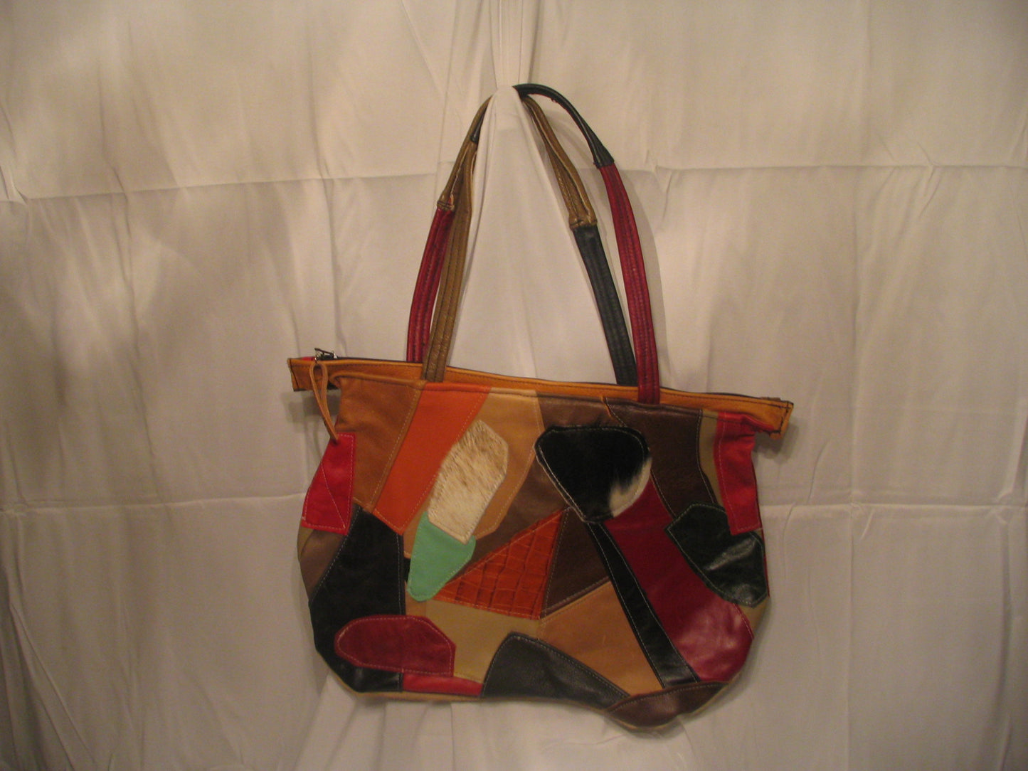 Lots Of Color Leather Tote