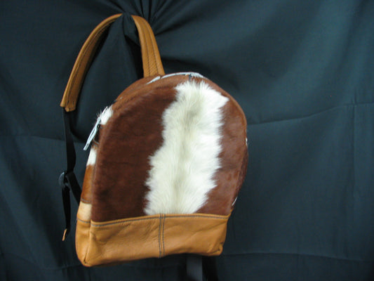 Leather Cow Hide Smooth Back Pack