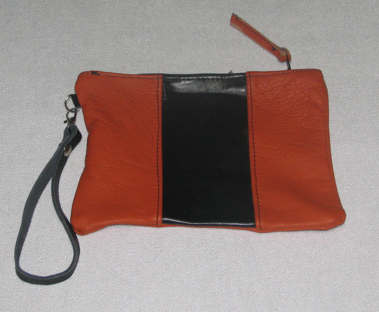 Orange & Black Clutch