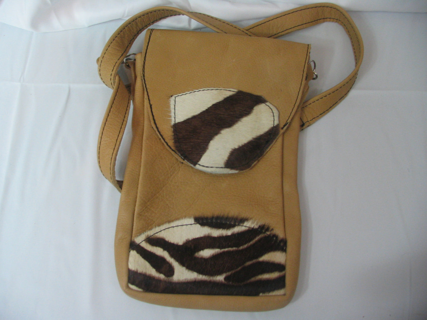 Leather  and Hair Roomy Crossbody